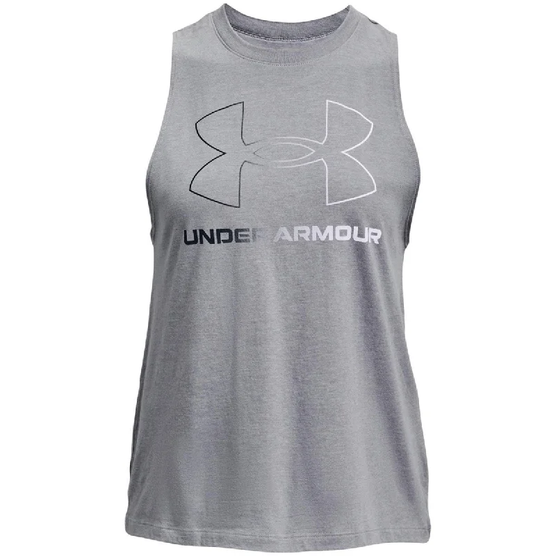 Under Armour Sportstyle Graphic Tank Top - Womens - Steel Medium Heather/Black